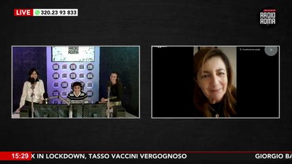 Francesca Reggiani ospite, in collegamento Skype,  a Radio Roma Magazine su Radio Roma