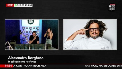 Alessandro Borghese interviene a Sarallo Famosi su Radio Roma