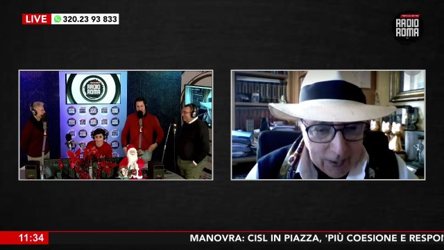 Il caffè con il maestro Pingitore e il suo Racconto di Natale su Radio Roma