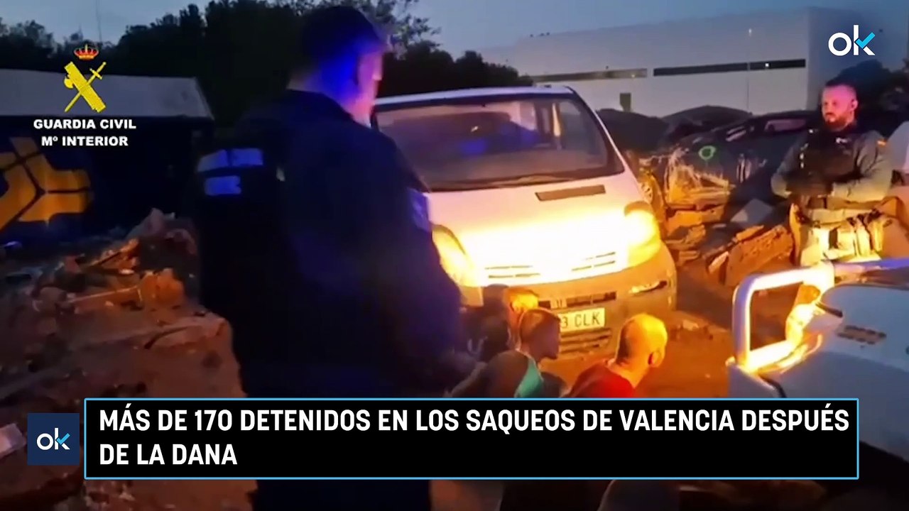 Más de 170 detenidos en los saqueos de Valencia después de la DANA