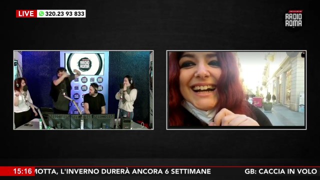 Samantha Suriani in collegamento da Sanremo a Sarallo Famosi su radio Roma
