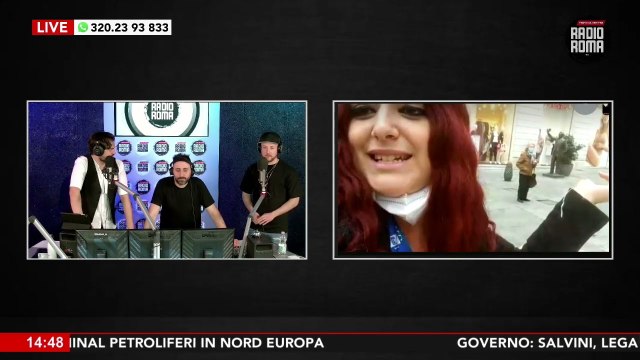 Samantha Suriani in collegamento da Sanremo a Sarallo Famosi su radio Roma