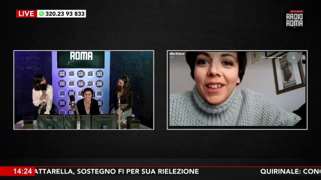 Antonella Prisco, attrice, ospite a Radio Roma Magazine su Radio Roma