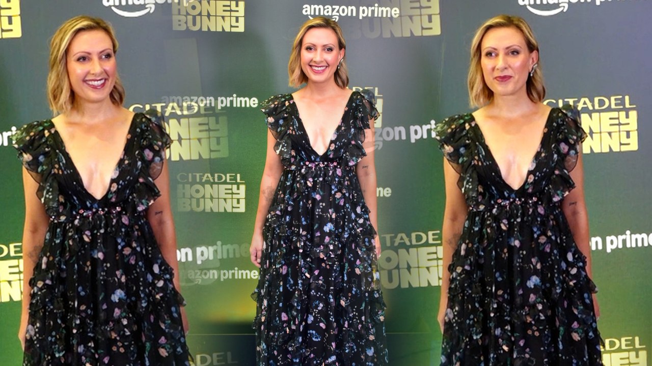 Angela Russo Shines at the *Citadel Honey Bunny* Blue Carpet Premiere