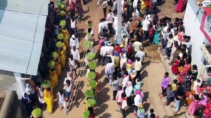 मंदिर से तालाब तक दौड़ते हुए जंवारा विसर्जन असोगा 2023।। Nachte Huye Janwara visrjan Asoga 2023