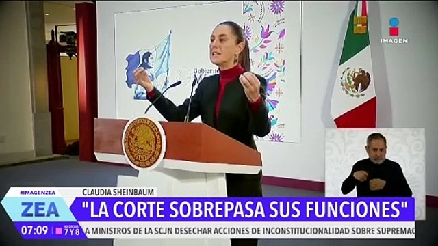 Claudia Sheinbaum afirma que la SCJN está sobrepasando sus atribuciones