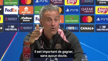 PSG - Luis Enrique : "Ce n'est pas un match décisif"