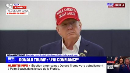 Donald Trump assure avoir "confiance" au moment de voter pour l'élection présidentielle américaine