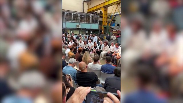 Cristina Kirchner junto a más de 100 empresarios Pyme en Avellaneda