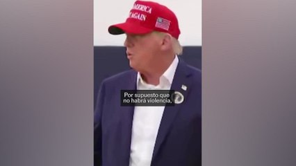 Trump votando en las elecciones presidenciales de los Estados Unidos