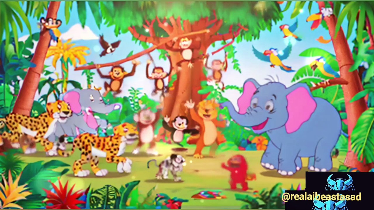 "Jungle Jamboree | Animated Animal Song for Kids | Fun Safari Adventure Rhyme"