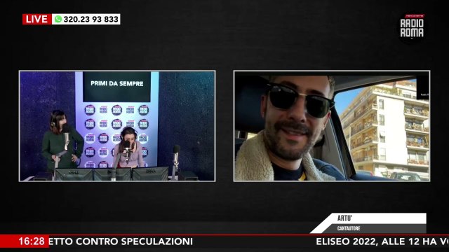 Artù, cantautore, ospite a Radio Roma Magazine