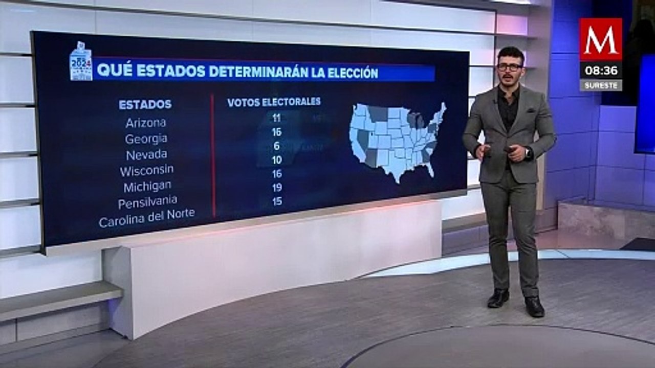 ¿Cuáles son los estados que determinarán la elección en Estados Unidos?