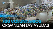 700 voluntarios trabajan en un almacén de productos para ayudar a los afectados por la DANA