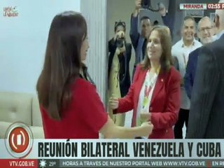 Pdte. AN. Jorge Rodríguez sostiene reunión bilateral con su homóloga de Cuba Ana Mari Machado