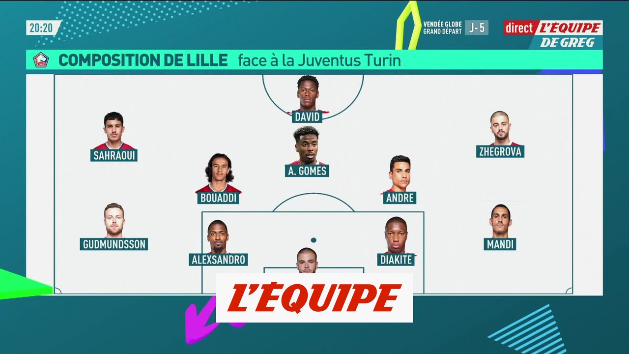 Lille avec Ayyoub Bouaddi et Benjamin André au milieu contre la Juventus - Foot - C1