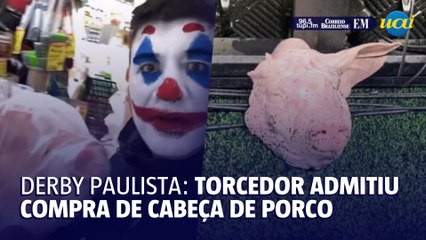 Torcedor admite compra de cabeça de porco atirada em jogo Corinthians x Palmeiras
