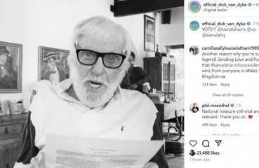 ディック・ヴァン・ダイク、カマラ・ハリス氏の支持を表明