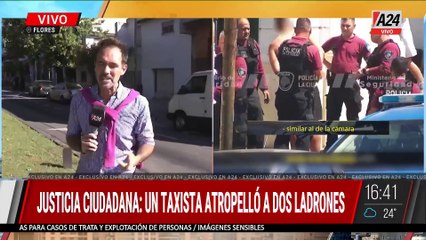  FLORES: UN TAXISTA VIO A MOTOCHORROS ROBAR Y LOS ATROPELLÓ