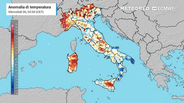 Ancora anomalie di caldo in Italia, valori sopra la media