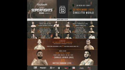 DIRETTA  SUPERFIGHT ROMA: LA PESA DEGLI ATLETI