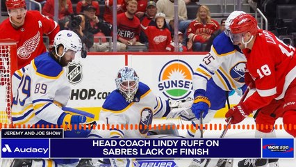 Sabres head coach Lindy Ruff speaks on the team's "lack of finish" during recent struggles in the standings.