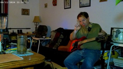 Guitar pro live performance, with keyboard music session