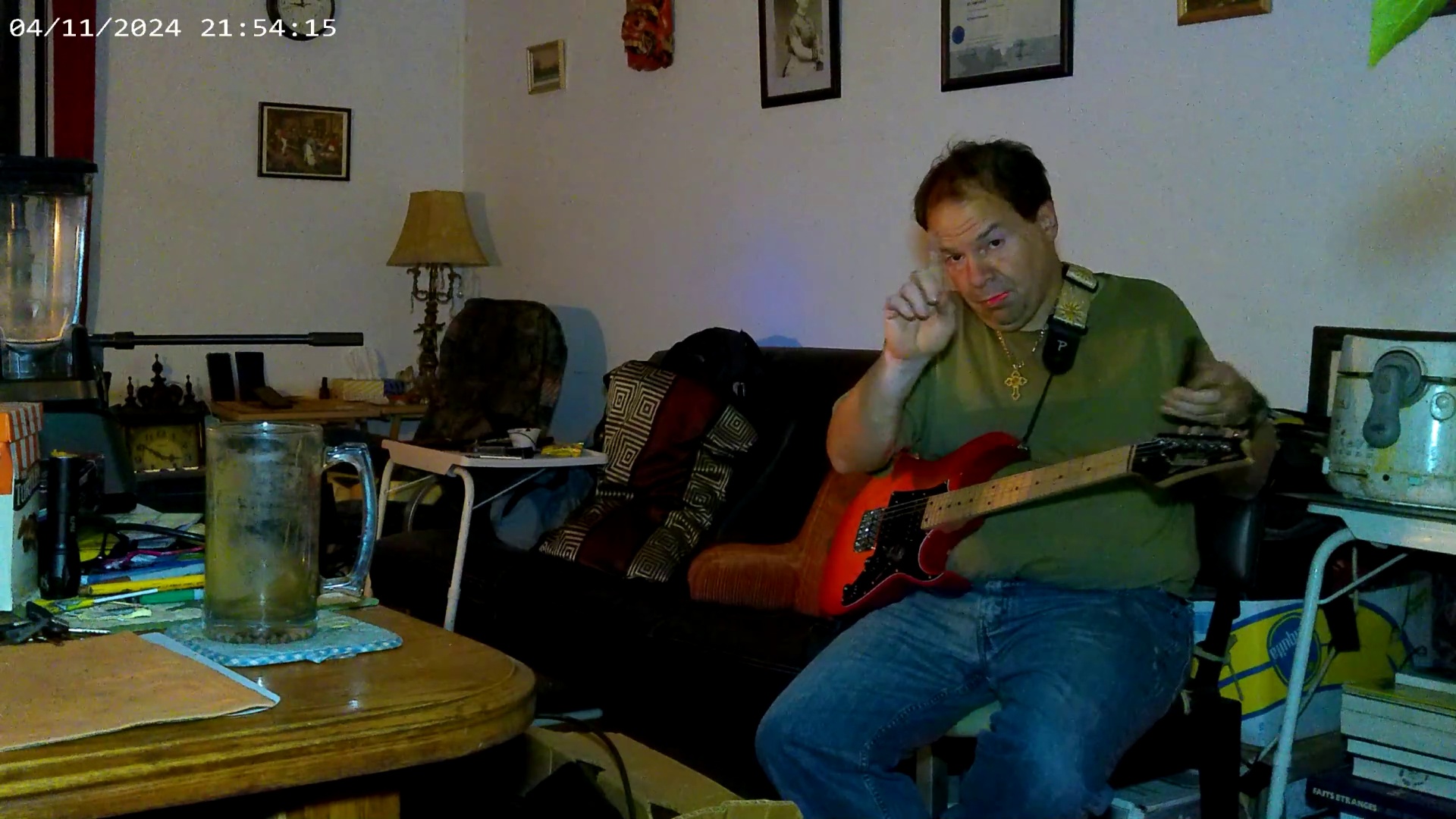 Guitar pro live performance, with keyboard music session