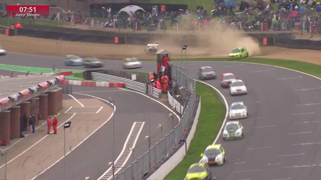 Junior Saloon Car Championship 2024 Brands Hatch 2 Race 2 Restart Smiles Flip