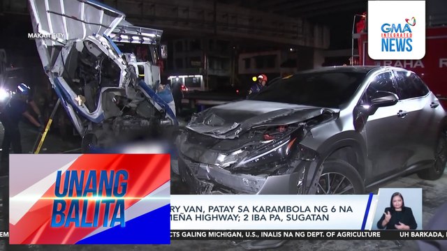 Driver ng delivery van, patay sa karambola ng 6 na sasakyan sa Osmeña Highway; 2 iba pa, sugatan | Unang Balita