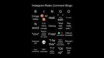 UNHINGED Instagram Reel comment bingo... It got WILD!