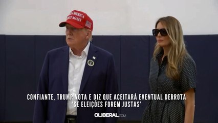 Confiante, Trump vota e diz que aceitará eventual derrota ‘se eleições forem justas’