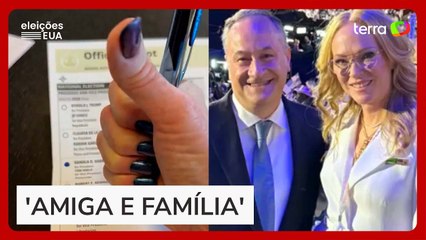 Ex de marido de Kamala Harris compartilha vídeo votando na democrata: 'Emocionada'