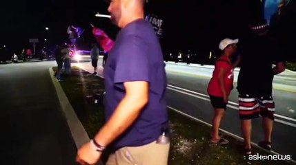 Florida, supporter di Trump in strada a West Palm Beach