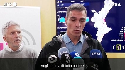 Valencia, Sanchez: "Vicino a chi soffre ma condanno la violenza"
