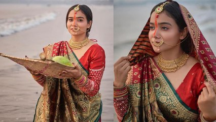 Chhath Puja 2024: Manisha Rani Red Saree Sindoor Look Viral, Public Troll...