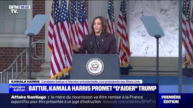 Présidentielle américaine: battue, Kamala Harris promet d'aider Donald Trump dans une passation pacifique du pouvoir