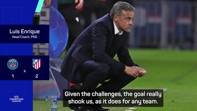 Luis Enrique bemoans PSG luck after 'bitter joke' of Atletico goal