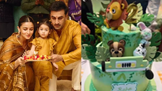 Alia Ranbir Daughter Raha Kapoor Second Birthday Party Inside Celebration, Jungle Theme Cake Cutting