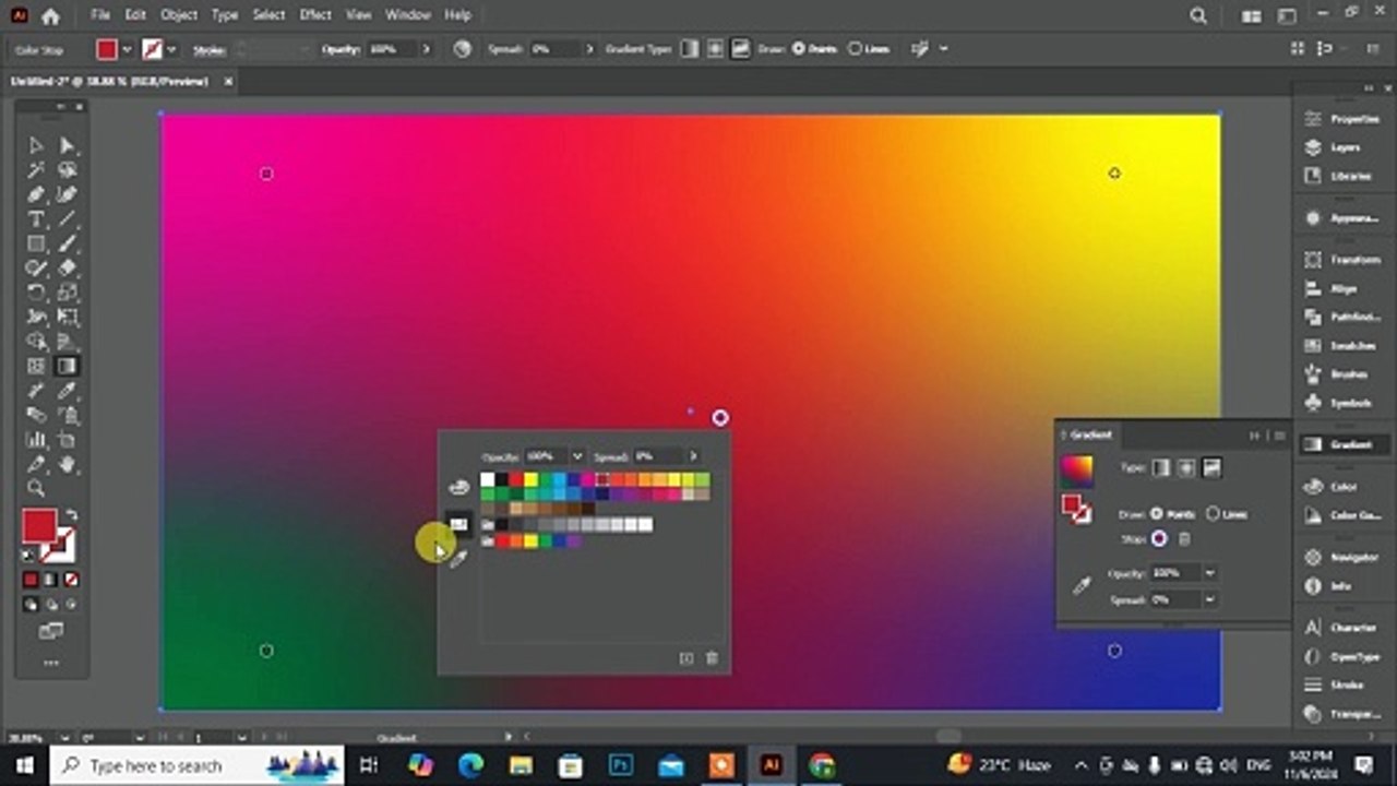 How to Create a Smooth Gradient Background in Adobe Illustrator Beginner Tutorial