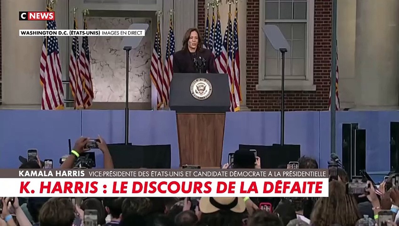 Kamala Harris : "Nous devons accepter le résultat du scrutin. La transition du pouvoir doit se faire dans la paix. Parfois, le combat prend du temps"