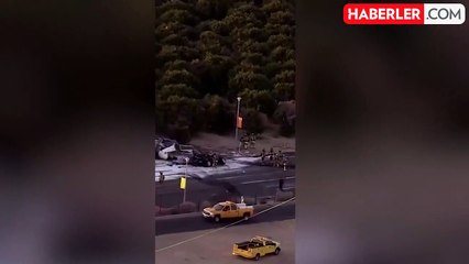 Uçak ile araba çarpıştı: 5 ölü