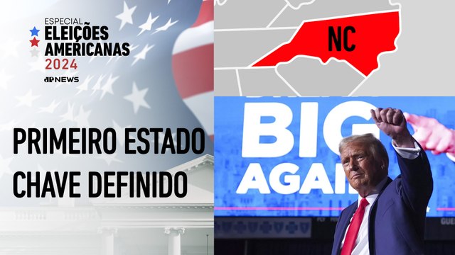 Trump vence na Carolina do Norte com 50,8% dos votos contra 48,1% de Kamala | ELEIÇÕES EUA