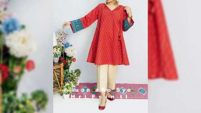 Stylish Trendy Amazing Printed Short Frock Design For Girls!!!