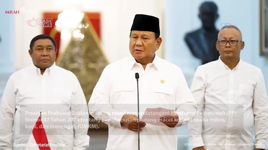 Presiden Prabowo Subianto Tandatangani PP Tentang Penghapusan Piutang Macet UMKM