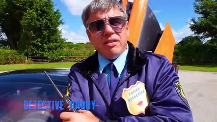 Nastya and dad in the police chase story