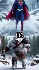 Spider-Man and Supergirl vs Bear fight battle _supergirl  _spiderman _thanos _animals(360P)
