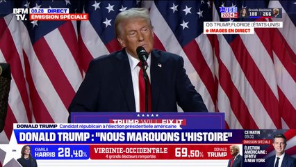 "Personne ne pensait que c'était possible": Donald Trump revendique sa victoire à la présidentielle américaine