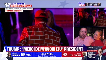 "Il va régler les problèmes du pays et du monde": la joie des supporters républicains après le discours de Donald Trump à son QG en Floride