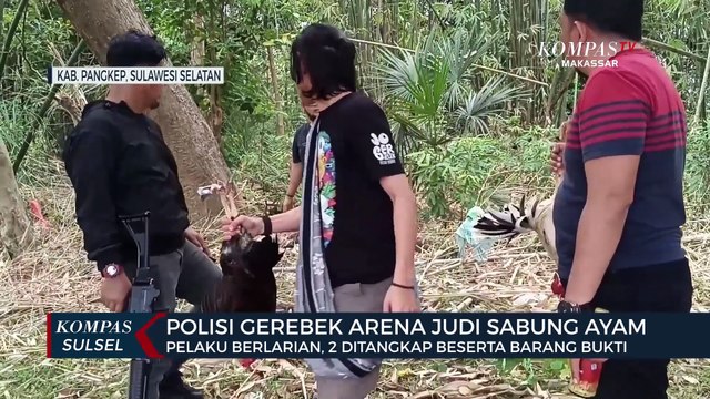 Polisi gerebek arena judi sabung ayam di labbakkang pangkep